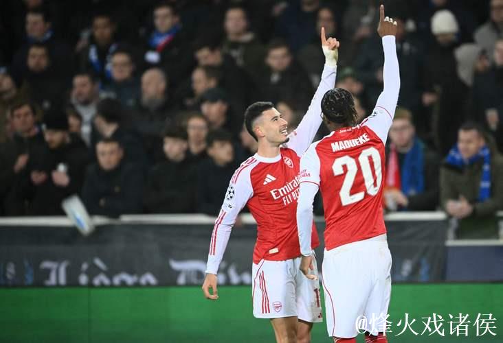 阿森纳近7场欧冠客场赢了6场，布鲁日今年欧冠丢